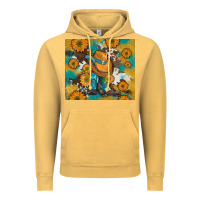 Vintage Mustard sunflowers and cowboy boots with cowhide and glitter tumbler Vintage Hoodie - Artiststas