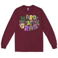 Burgundy mardi gras Long Sleeve Tee - MaliasSmallBusiness