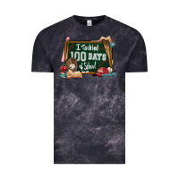 Cloud Black I tacked 100 days school Baseball Vintage Tee - NancyCooperArtShop