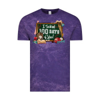 Cloud Purple I tacked 100 days school Baseball Vintage Tee - NancyCooperArtShop