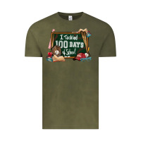 Vintage Olive I tacked 100 days school Baseball Vintage Tee - NancyCooperArtShop