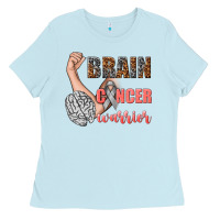 Baby Blue brain cancer warrior Ladies Tee - texasbilliewilder