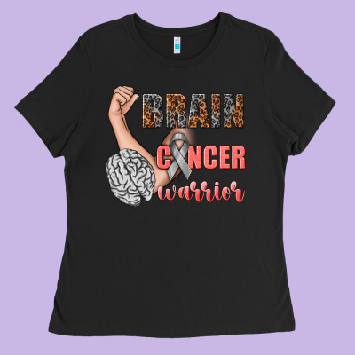 Brain Cancer Warrior Ladies Tee Designed By Texasbilliewilder