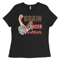 Black brain cancer warrior Ladies Tee - texasbilliewilder