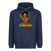Navy feeling blacknificent Heavyweight Hoodie - NancyCooperArtShop