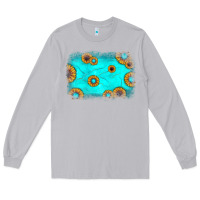 Moon Dust turquoise gemstone sunflower background Long Sleeve Tee - JahusDesignShop