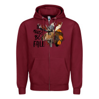Burgundy It Moose Be Fall Zipper Hoodie - LillyAllenDesigns