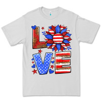 Dove Grey love america sunflower Premium Tee - HRA Design Shop