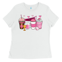White volleyball coffee cups Ladies Tee - Zillion Design Studio