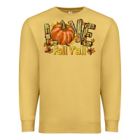 Antique Gold Love Fall Y'all Premium Sweatshirt - texasbilliewilder