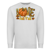 Dove Grey Love Fall Y'all Premium Sweatshirt - texasbilliewilder