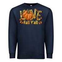 Navy Love Fall Y'all Premium Sweatshirt - texasbilliewilder
