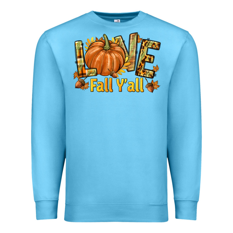 Love Fall Y'all Premium Sweatshirt by texasbilliewilder | Teevron