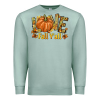 Seafoam Love Fall Y'all Premium Sweatshirt - texasbilliewilder