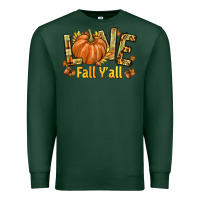 Sports Green Love Fall Y'all Premium Sweatshirt - texasbilliewilder