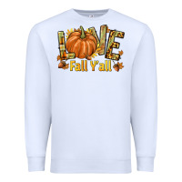 White Love Fall Y'all Premium Sweatshirt - texasbilliewilder