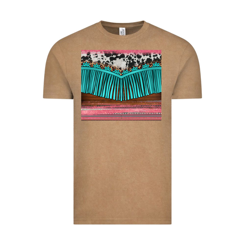 Western Fringe Cowhide Leopard Vintage Tee by BarkalooDesign | Teevron