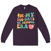 Plum in my 100 days of school era Long Sleeve Tee - MaliasSmallBusiness