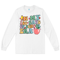 White in my 100 days of school era Long Sleeve Tee - MaliasSmallBusiness