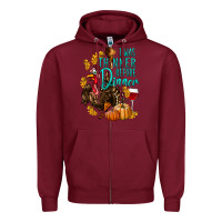 Burgundy I Was Thinner Before Dinner Turkey Thanksgiving Zipper Hoodie - LillyAllenDesigns