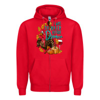 Red I Was Thinner Before Dinner Turkey Thanksgiving Zipper Hoodie - LillyAllenDesigns