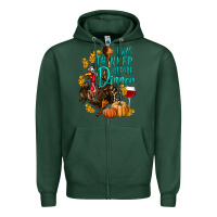 Sports Green I Was Thinner Before Dinner Turkey Thanksgiving Zipper Hoodie - LillyAllenDesigns