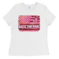 White Back The Pink American Flag Ladies Tee - texasbilliewilder