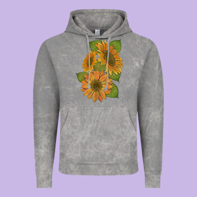 Sunflowers B Vintage Hoodie Designed By Artiststas