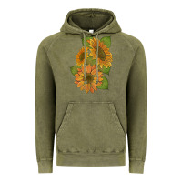 Vintage Olive sunflowers b Vintage Hoodie - Artiststas