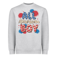Heather Grey all american boy Heavyweight Sweatshirt - MaliasSmallBusiness