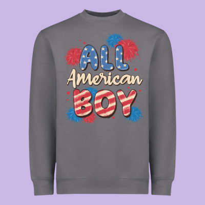 All American Boy Heavyweight Sweatshirt Designed By Maliassmallbusiness