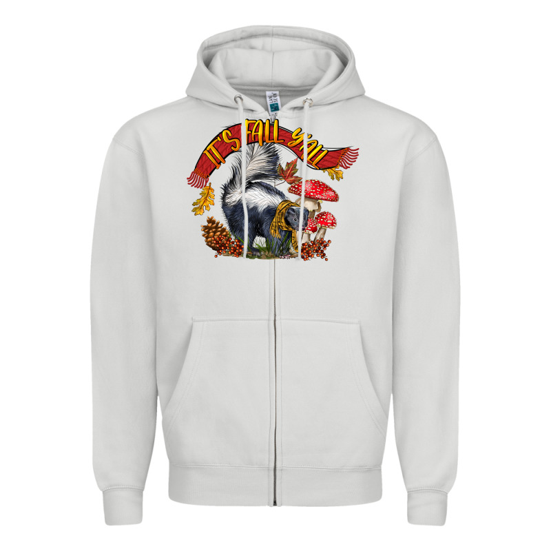 It's Fall Y'all Skunk Zipper Hoodie by LillyAllenDesigns | Teevron