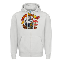 Dove Grey It's Fall Y'all Skunk Zipper Hoodie - LillyAllenDesigns