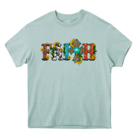 Arona faith with cross and sunflower Heavy Core Tee - HRA Design Shop