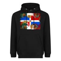 Black Mexican and Puerto Rico Flag Heavyweight Hoodie - texasbilliewilder