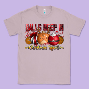Balls Deep In Christmas Spirit Classic Tee Designed By Cowhidedigitalart