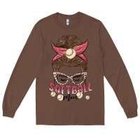 Chestnut softball mom Long Sleeve Tee - MaliasSmallBusiness