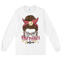 White softball mom Long Sleeve Tee - MaliasSmallBusiness
