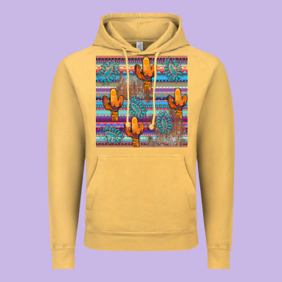 Cactus Gemstone Seamless Vintage Hoodie Designed By Adodesignshop