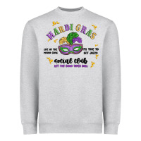 Heather Grey mardi gras social club Heavyweight Sweatshirt - MaliasSmallBusiness
