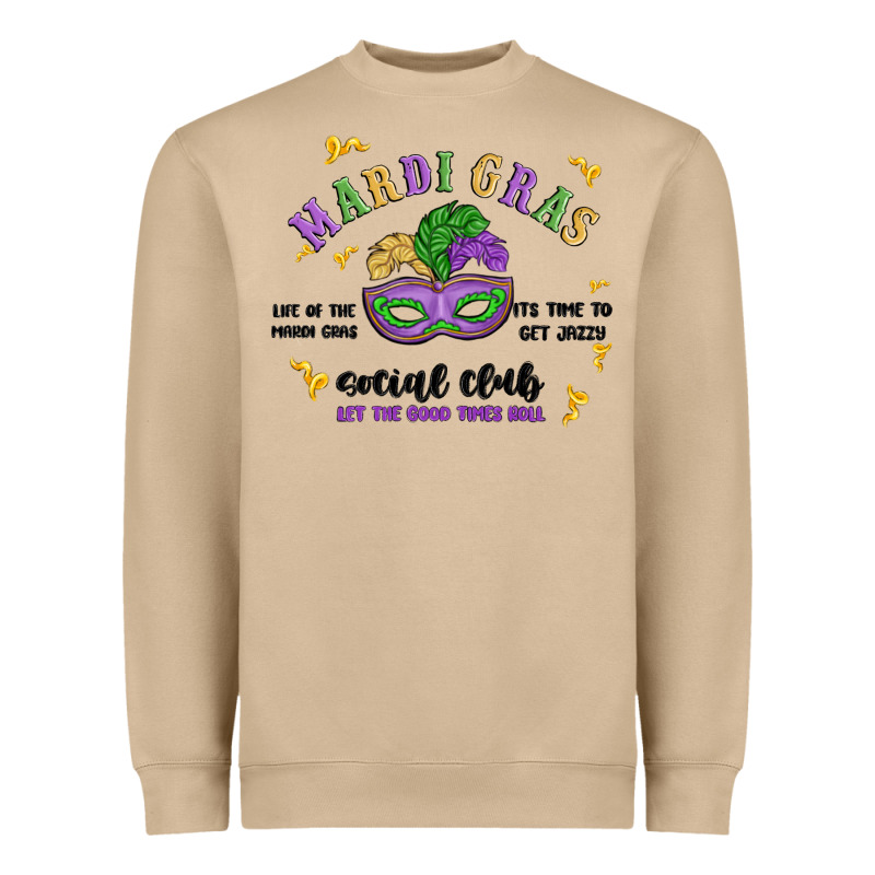 Mardi Gras Social Club Heavyweight Sweatshirt by MaliasSmallBusiness | Teevron