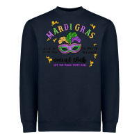 Navy mardi gras social club Heavyweight Sweatshirt - MaliasSmallBusiness