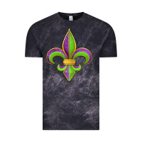 Cloud Black mardi gras fleur de lis leopard Vintage Tee - Jasminsmagicworld