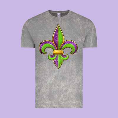 Mardi Gras Fleur De Lis Leopard Vintage Tee Designed By Jasminsmagicworld