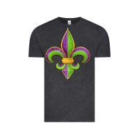 Vintage Black mardi gras fleur de lis leopard Vintage Tee - Jasminsmagicworld