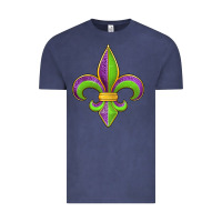 Vintage Denim mardi gras fleur de lis leopard Vintage Tee - Jasminsmagicworld
