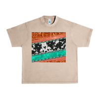 French Oak western turquoise gemstone cowhide  leather tumbler Urban Heavy Tee - Jasminsmagicworld