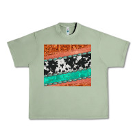 Oil Green western turquoise gemstone cowhide  leather tumbler Urban Heavy Tee - Jasminsmagicworld