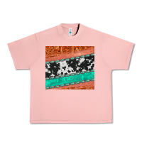 Salmon western turquoise gemstone cowhide  leather tumbler Urban Heavy Tee - Jasminsmagicworld