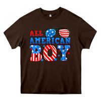 Chocolate Brown All American boy Heavy Core Tee - Neo Western